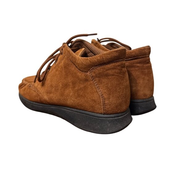 Faded Glory Cheyenne Brown Suede Leather Women’s Moc Toe Ankle Boots 8.5 - Picture 7 of 14